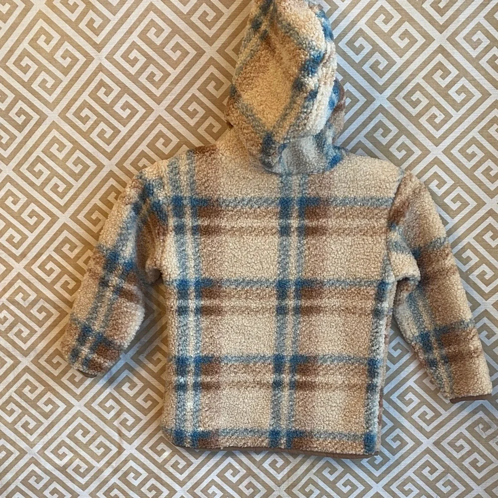 Frye Cream and Blue Sherpa Jacket